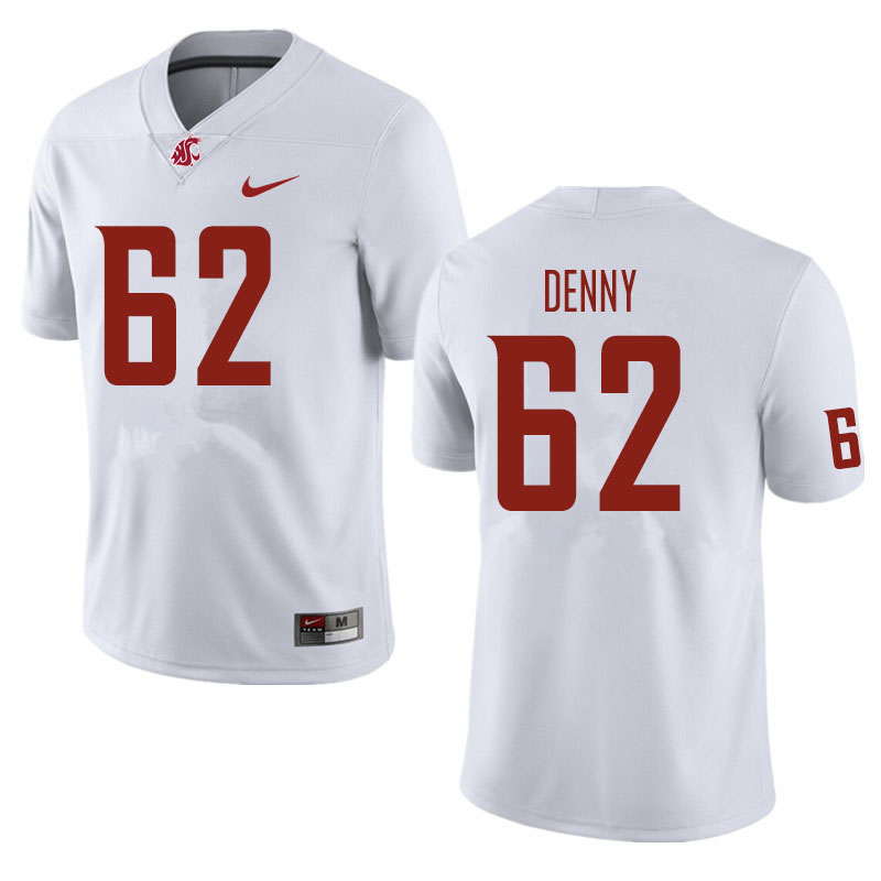 Men #62 Jon Denny Washington State Cougars Football Jerseys Sale-White - Click Image to Close